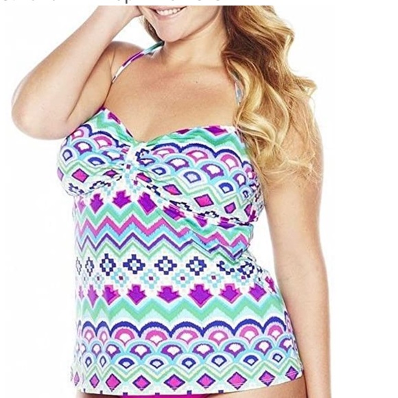 Apt 9 two piece multi color bathing suit Sz L - Picture 1 of 10